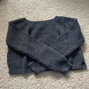 Brandy Melville Gray Cropped Sweater